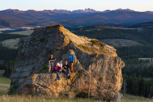 Students hiking in the Bighorn Mountains outside Sheridan Wyoming