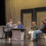 Several Sheridan College Theater students on stage during a scene