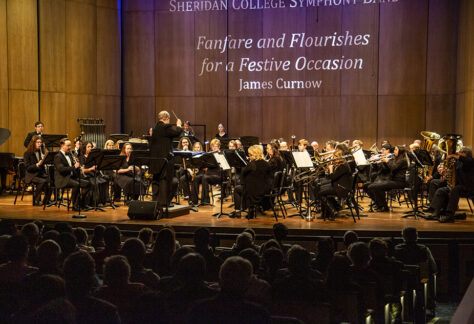 Photo of Sheridan College Symphony Band performing in Kinnison Hall