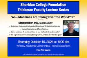 Thickman Faculty Lecture Series