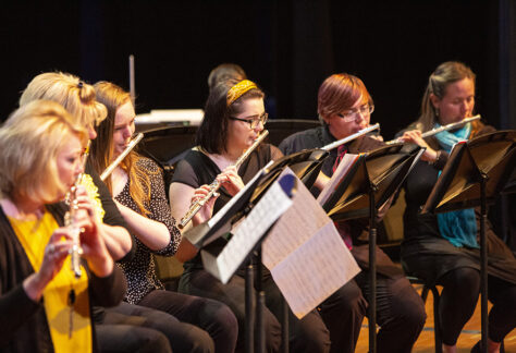 Flute Choir performing