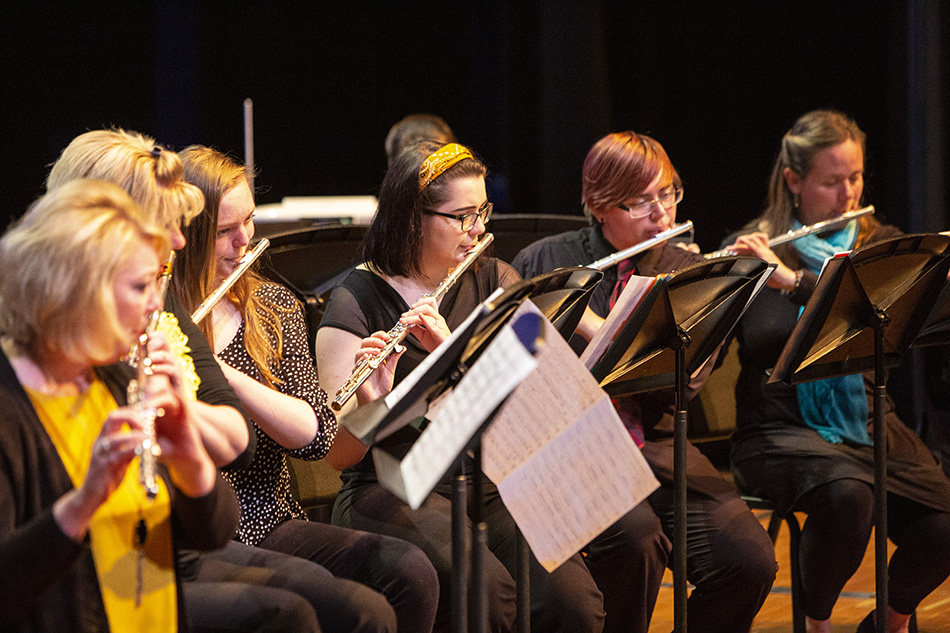 Flute Choir performing