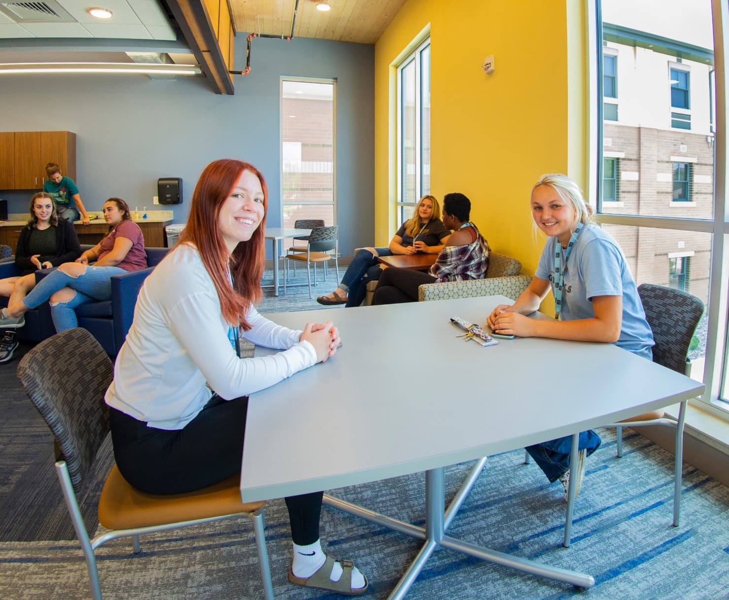 Sheridan College students in residential hall.