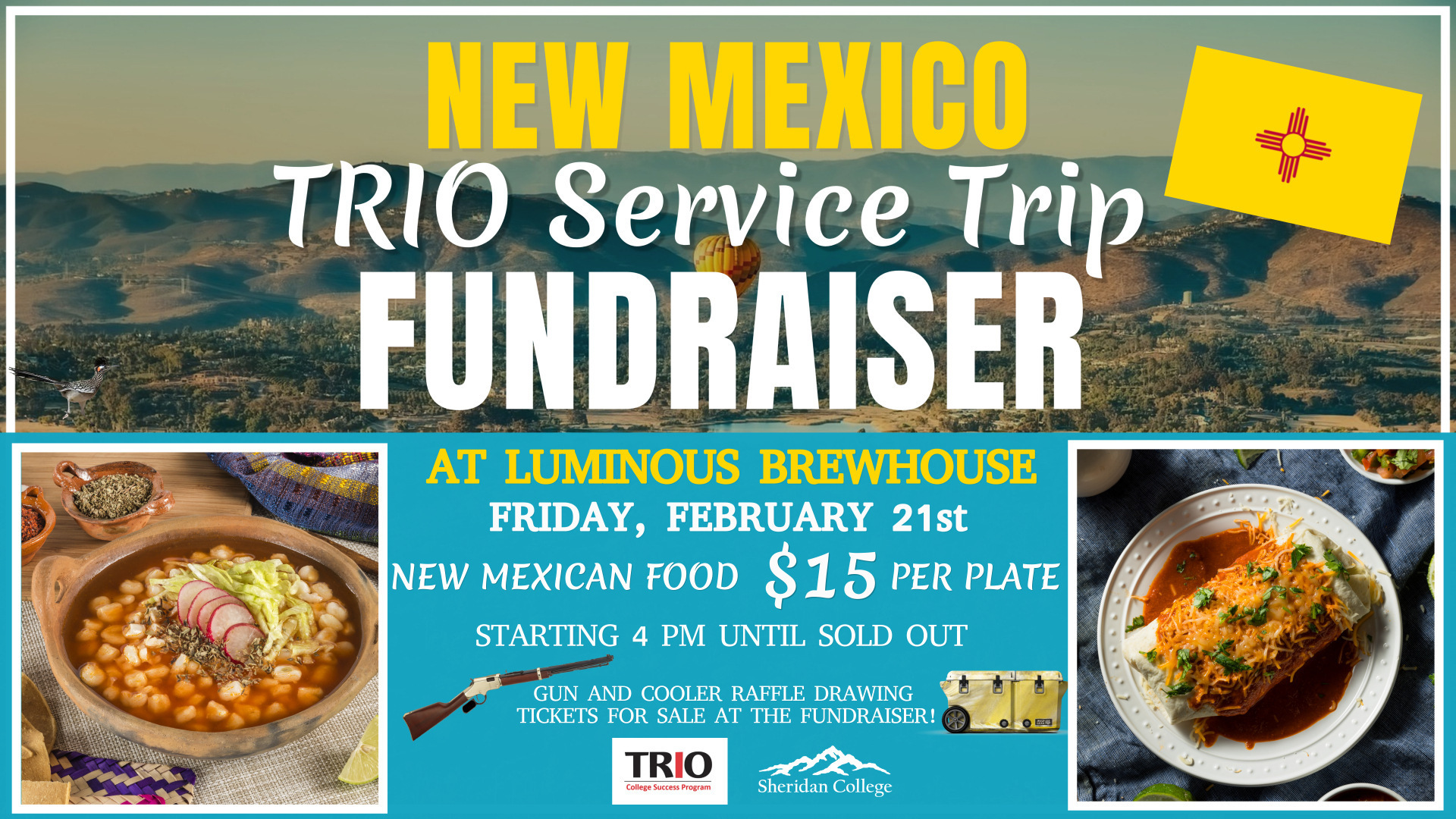 Image showing details of the TRIO service learning trip fundraiser at Luminous Brewhouse