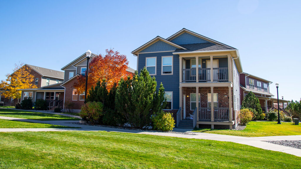 Photo of the Whitney Villas Residential housing on the Sheridan College campus.
