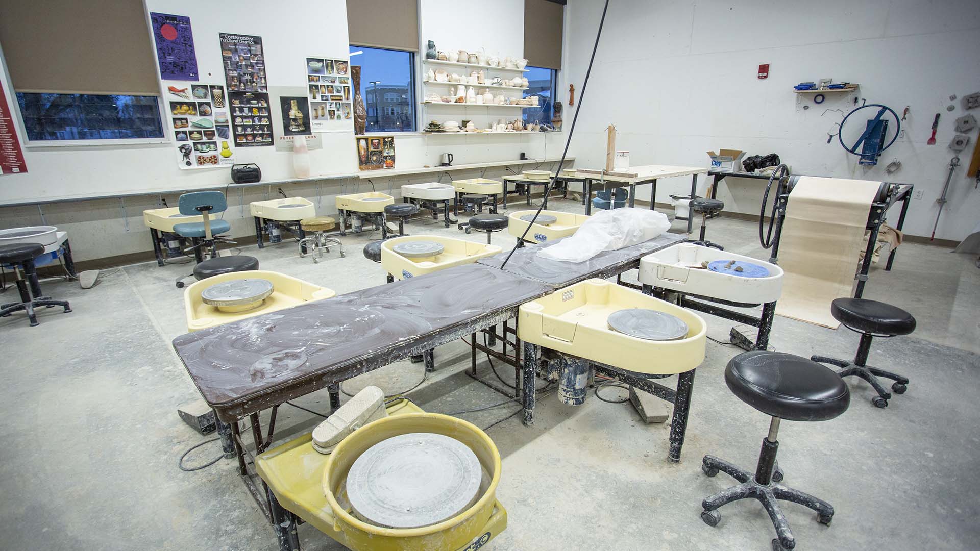 Ceramics classroom at Sheridan College